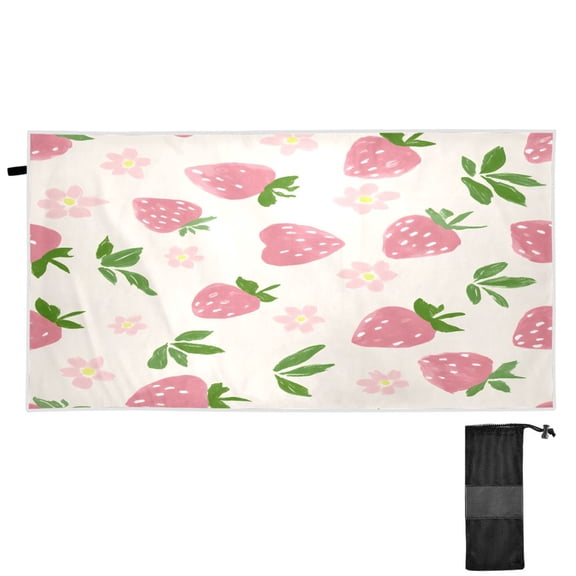 BZSMCE Beach Towel Quick Dry Camping Towels Creativity Strawberry Pattern of Pattern