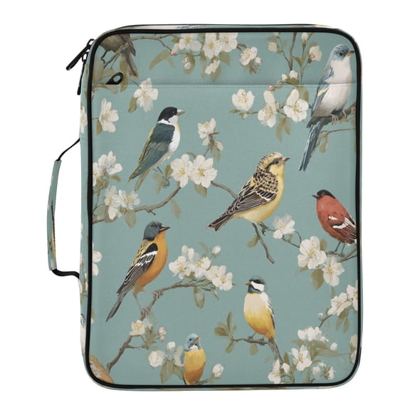BZSMCE Birds Pattern Pattern Water-Resistant Filing Folder Binder Organizer Keeper 1.2 Inch 3-Ring 7-Pocket Expanding File