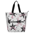 thumbnail image 1 of BZSMCE Book Tote Bag Casual Style Creatively Glittering Stars Printed, 1 of 7