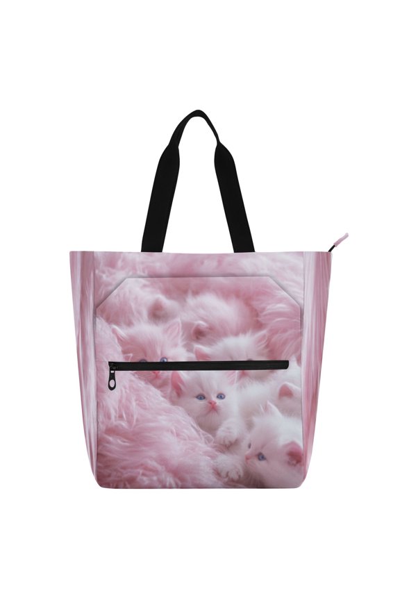 BZSMCE Book Tote Bag Casual Style Creatively Whispering Clouds Printed