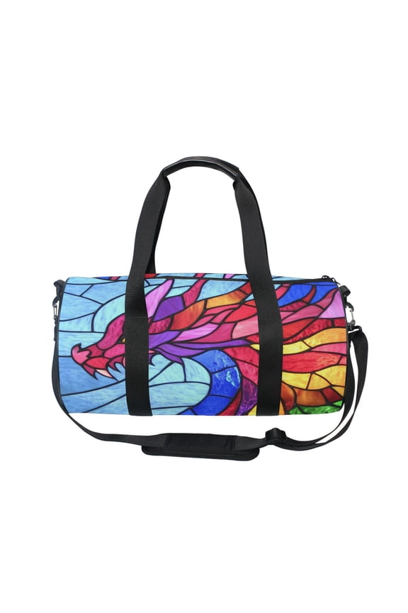 Bucket Sports Bag Creative Dragon's Embrace Pattern Casual Simple Bag