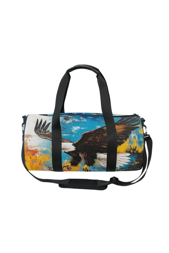 Bucket Sports Bag Creative Eagles in Flight Pattern Casual Simple Bag