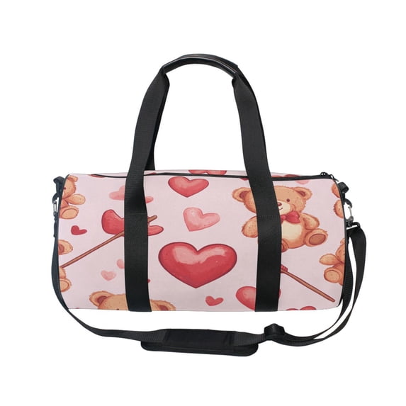 BZSMCE Bucket Sports Bag Creative Sweetheart Bears Pattern Casual Simple Bag