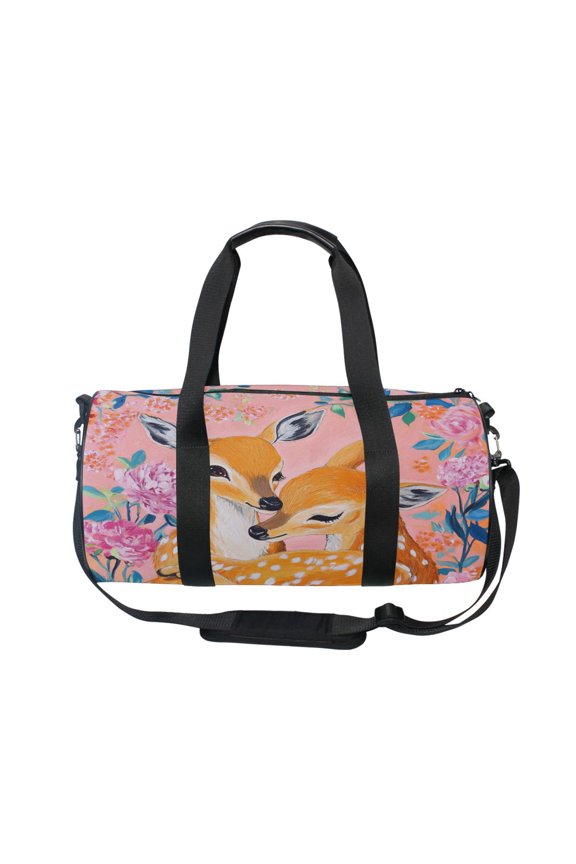 Bucket Sports Bag Creative Tender Fawn Embrace Pattern Casual Simple Bag