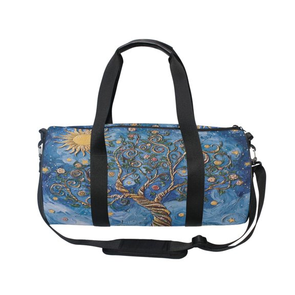 BZSMCE Bucket Sports Bag Creative Twisted Moonlit Tree Pattern Casual Simple Bag