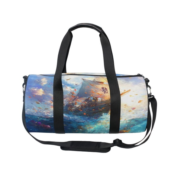 BZSMCE Bucket Sports Bag Creative Whimsical Pirate Dream Pattern Casual Simple Bag