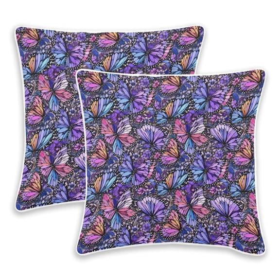 BZSMCE Butterfly Pattern Throw Pillow Covers Set of 2 Decorative Pillow Cases Covers for Sofa Bed Living Room