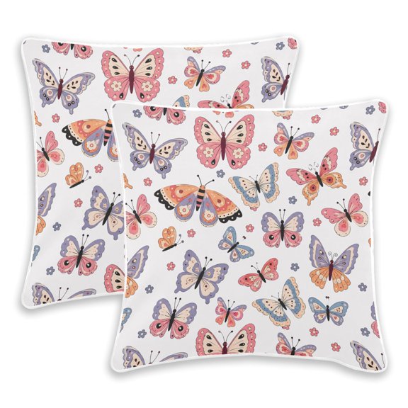 BZSMCE Butterfly Throw Pillow Covers Set of 2 Decorative Pillow Cases Covers for Sofa Bed Living Room