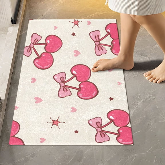 BZSMCE Butterfly and Butterfly Pattern 2-Piece Non-Slip Absorbent Bathroom Rug Set, Soft Bath Mat & Toilet Rug