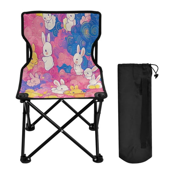 BZSMCE Camping Chairs Modern Bunny Cloud Dreams Pattern Folding chair