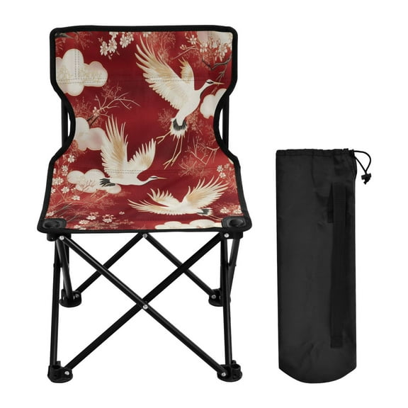 BZSMCE Camping Chairs Modern Crane Dance Pattern Folding chair