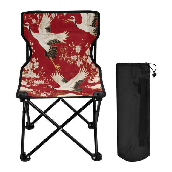 BZSMCE Camping Chairs Modern Crane Dance Pattern Folding chair