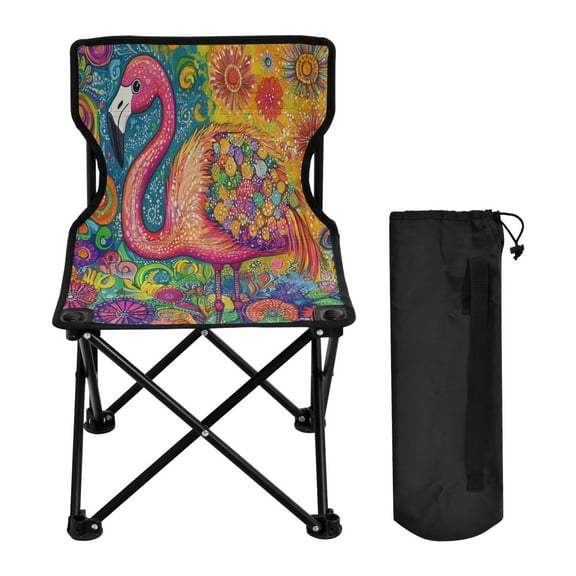 BZSMCE Camping Chairs Modern Flamingo Festivity Pattern Folding chair