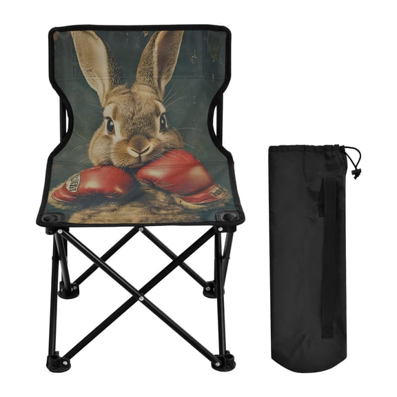 BZSMCE Camping Chairs Modern Folding chair In Boxing Bunny Pattern
