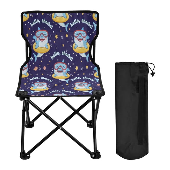 BZSMCE Camping Chairs Modern Folding chair In Sharks Pattern