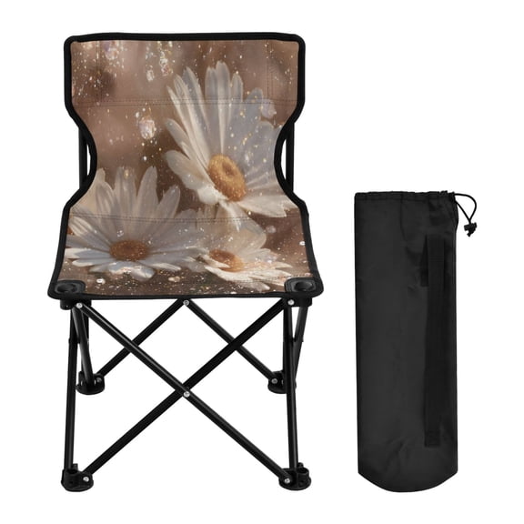 BZSMCE Camping Chairs Modern Folding chair In Shimmering Daisies Pattern