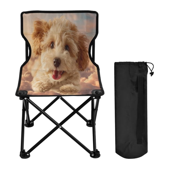 BZSMCE Camping Chairs Modern Folding chair In Sunset Cloud Puppy Pattern
