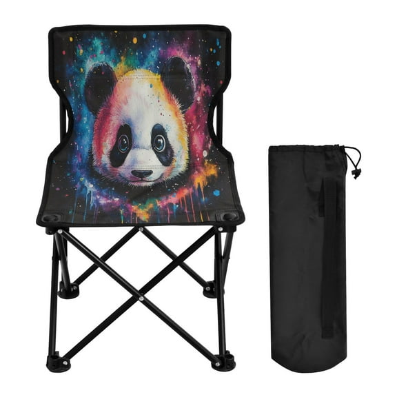 BZSMCE Camping Chairs Modern Galactic Panda Serenade Pattern Folding chair