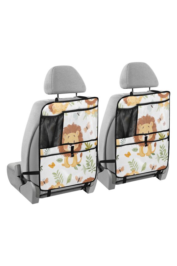Car Organizer Kick Mats Back Seat Protector Creatively Color Splash Leopards Printed