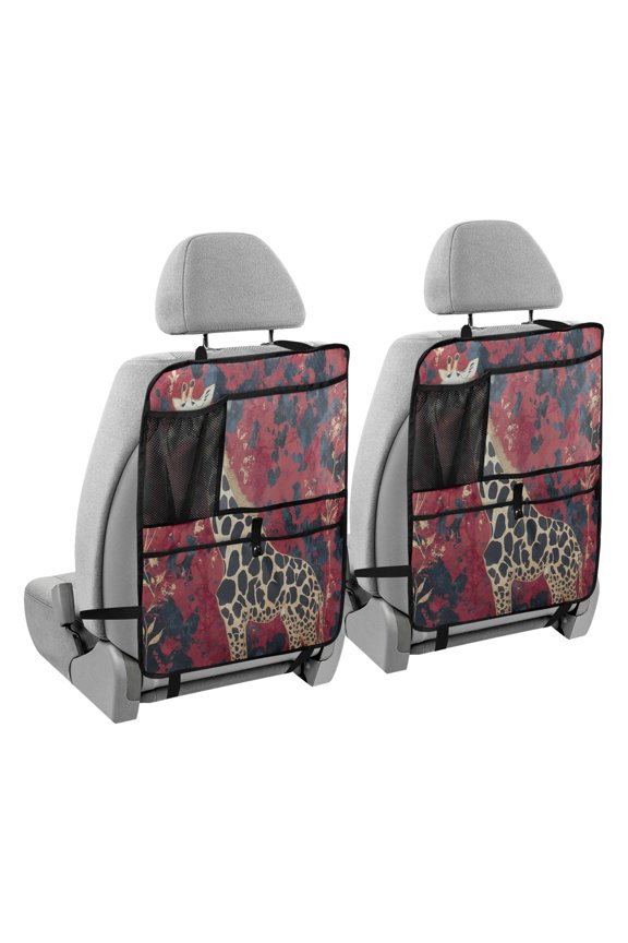 Car Organizer Kick Mats Back Seat Protector Creatively Giraffe in Vibrance Printed