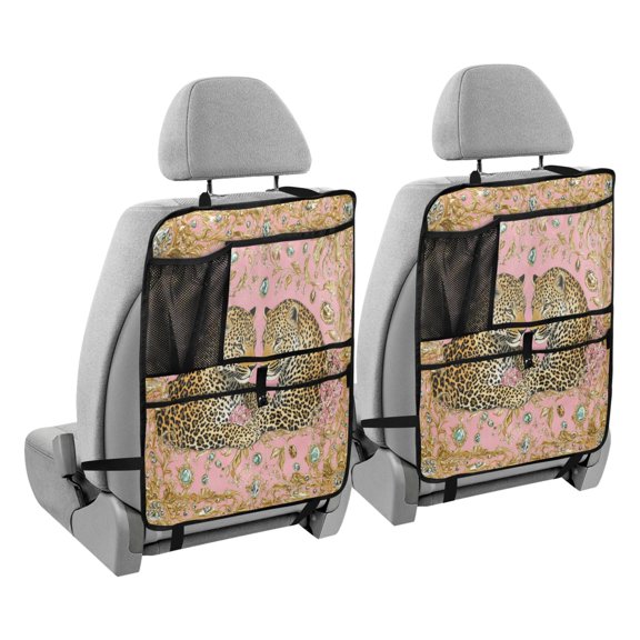 BZSMCE Car Organizer Kick Mats Back Seat Protector Creatively Jewel-toned Love Printed