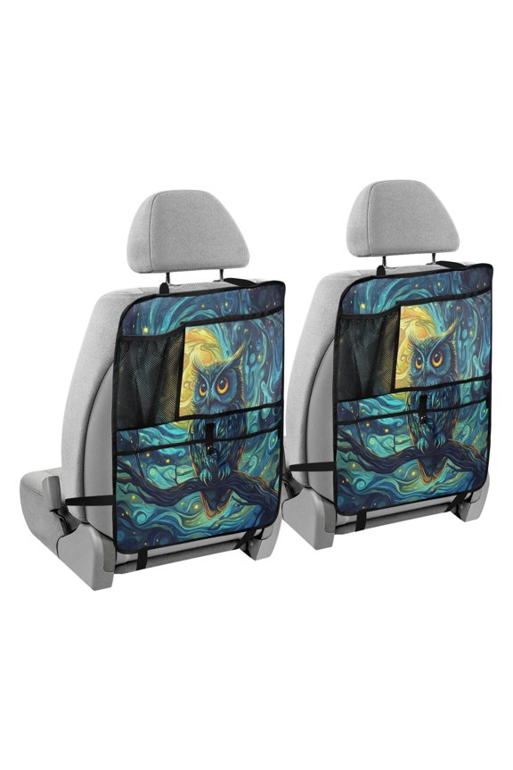 Car Organizer Kick Mats Back Seat Protector Creatively Moonlit Guardian Printed