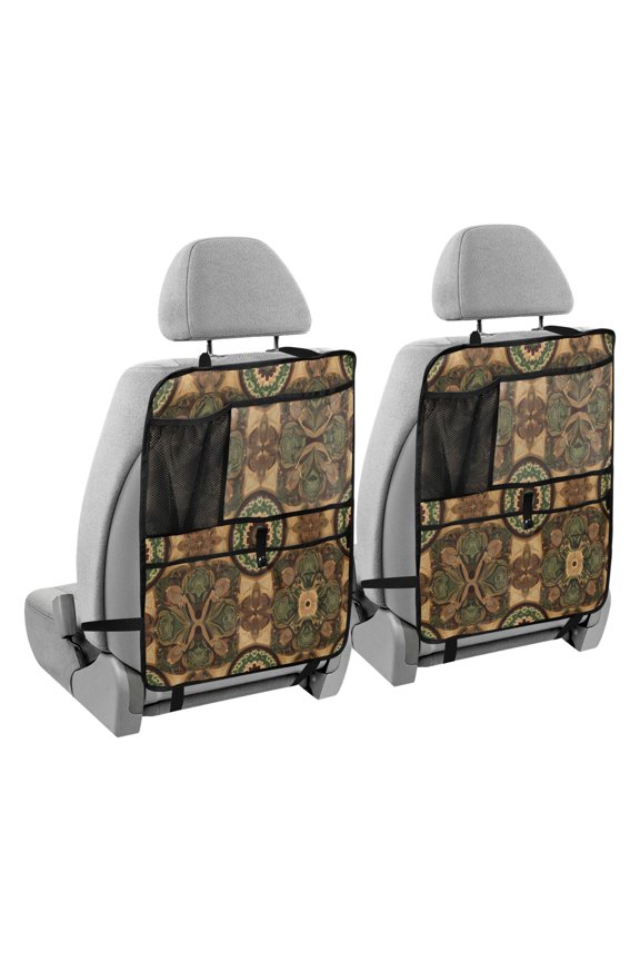 Car Organizer Kick Mats Back Seat Protector Creatively Nature's Mandala Printed