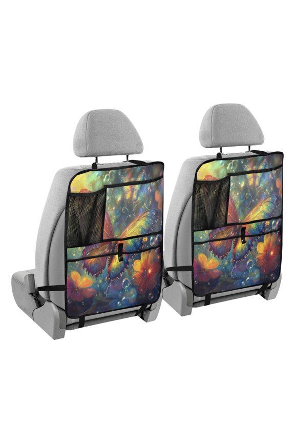 Car Organizer Kick Mats Back Seat Protector Creatively Radiant Reflections Printed