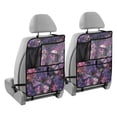 thumbnail image 1 of BZSMCE Car Organizer Kick Mats Back Seat Protector Creatively Stained Glass Flutter Printed, 1 of 7