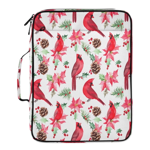 BZSMCE Cardinal Pinecone Pattern Pattern Water-Resistant Filing Folder Binder Organizer Keeper 1.2 Inch 3-Ring 7-Pocket Expanding File
