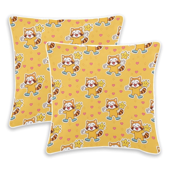 BZSMCE Cats Hearts Throw Pillow Covers Set of 2 Decorative Pillow Cases Covers for Sofa Bed Living Room