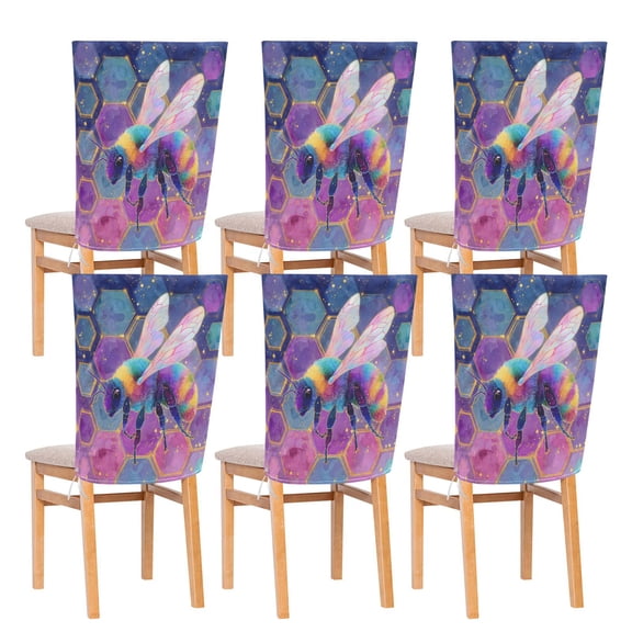 BZSMCE Chair Covers Set Home Decor Seat Back Cover Dream Bee Pattern
