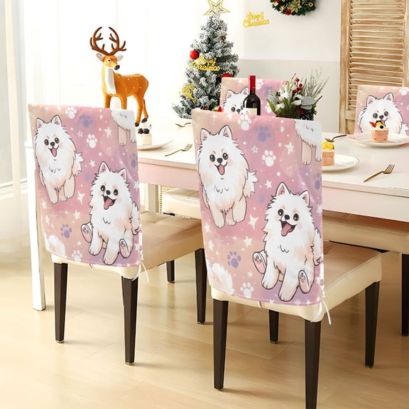 BZSMCE Chair Covers Set Home Decor Seat Back Cover Starry Poms Pattern ...