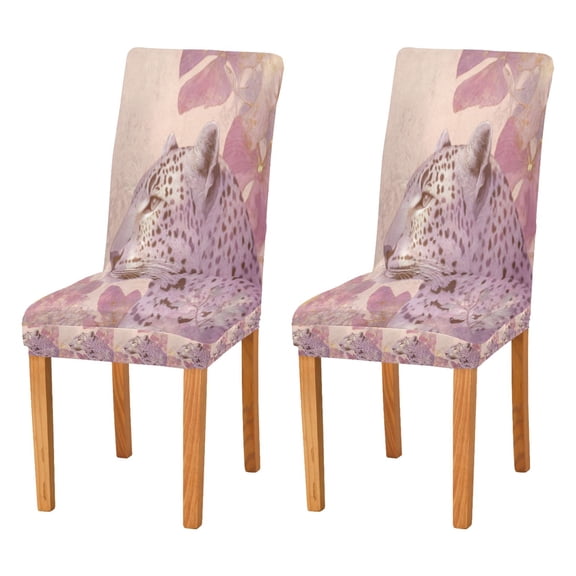 BZSMCE Chairs Slipcovers Dining Chair Covers Blush Leopard Reverie Creative Pattern