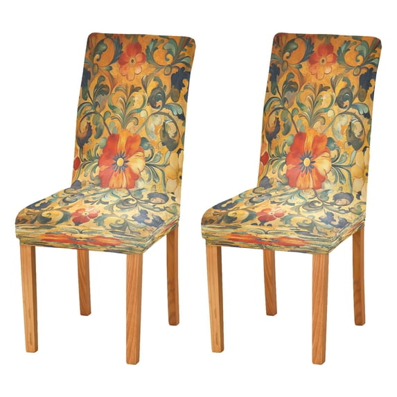 BZSMCE Chairs Slipcovers Dining Chair Covers Bohemia Blossom Seamlee Pattern Creative Pattern