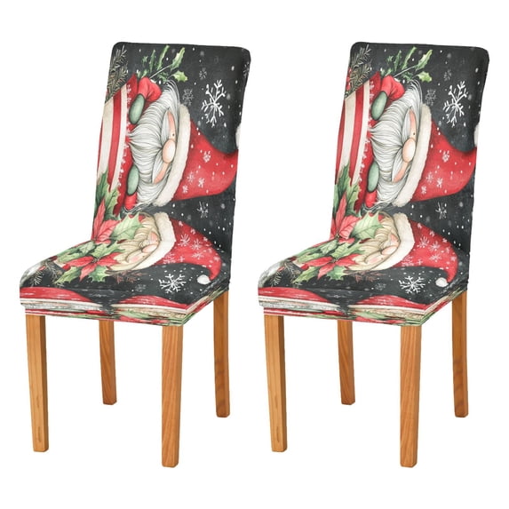 BZSMCE Chairs Slipcovers Dining Chair Covers Cute Chrismas Dwarf Creative Pattern