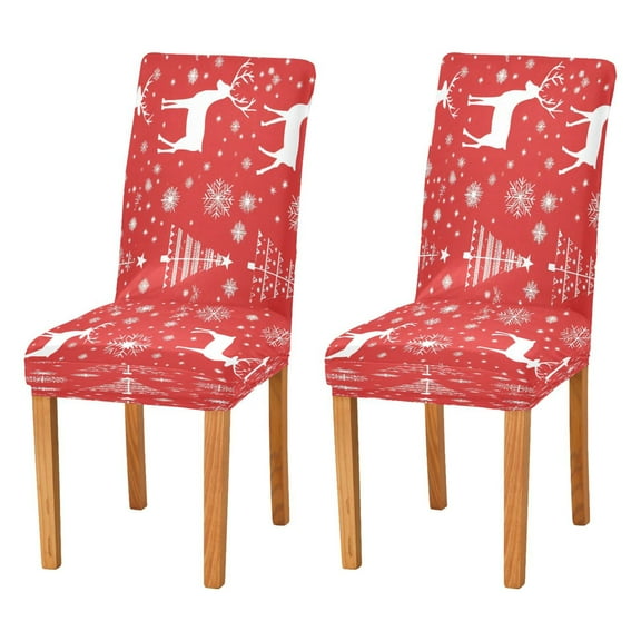 BZSMCE Chairs Slipcovers Dining Chair Covers Elegan Christmas Print Creative Pattern