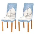 thumbnail image 1 of BZSMCE Chairs Slipcovers Dining Chair Covers Frozen Cuddle with Polar Bears Creative Pattern, 1 of 7