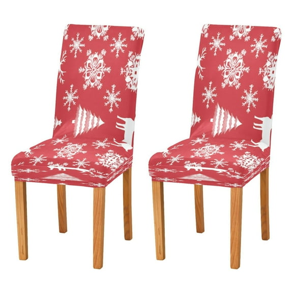 BZSMCE Chairs Slipcovers Dining Chair Covers Joyful Christmas Printing Creative Pattern