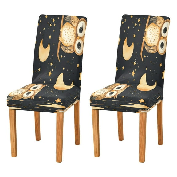 BZSMCE Chairs Slipcovers Dining Chair Covers Owl Pattern Creative Pattern