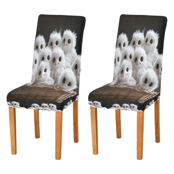 BZSMCE Chairs Slipcovers Dining Chair Covers Owls in A Cozy Nest Creative Pattern