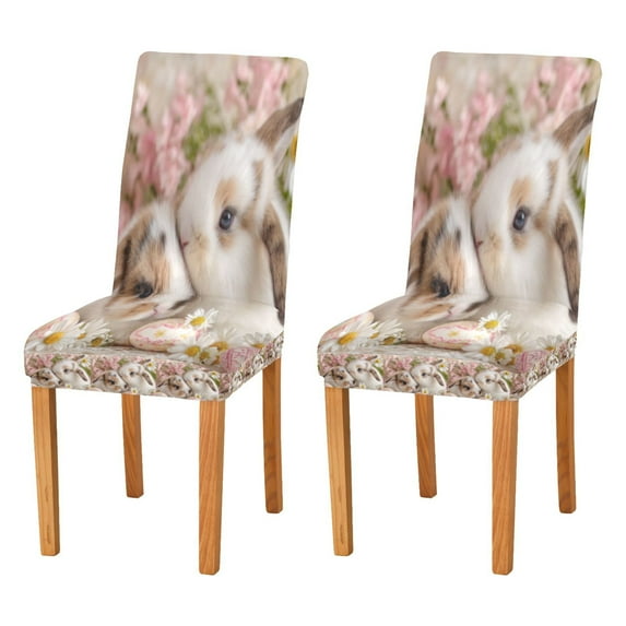 BZSMCE Chairs Slipcovers Dining Chair Covers Pink Love Creative Pattern