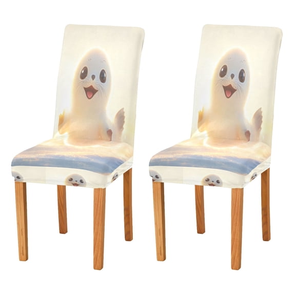 BZSMCE Chairs Slipcovers Dining Chair Covers Seal Dancing Creative Pattern