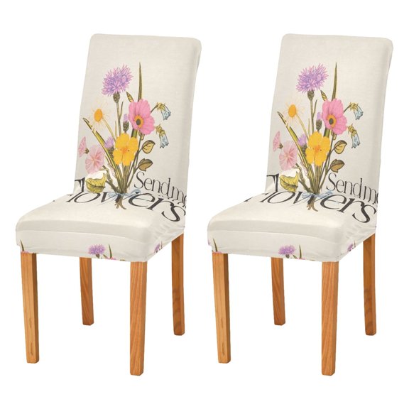 BZSMCE Chairs Slipcovers Dining Chair Covers Send Love Creative Pattern