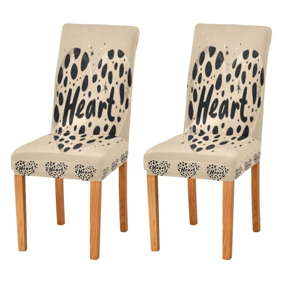 BZSMCE Chairs Slipcovers Dining Chair Covers Star Leopard Heart Creative Pattern