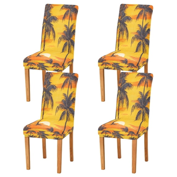 BZSMCE Chairs Slipcovers Dining Chair Covers Tropical Sunset Serenity Creative Pattern