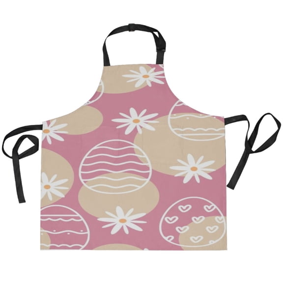 BZSMCE Chef Kitchen Apron 2 Pockets In Pastel Easter Whimsy Printed