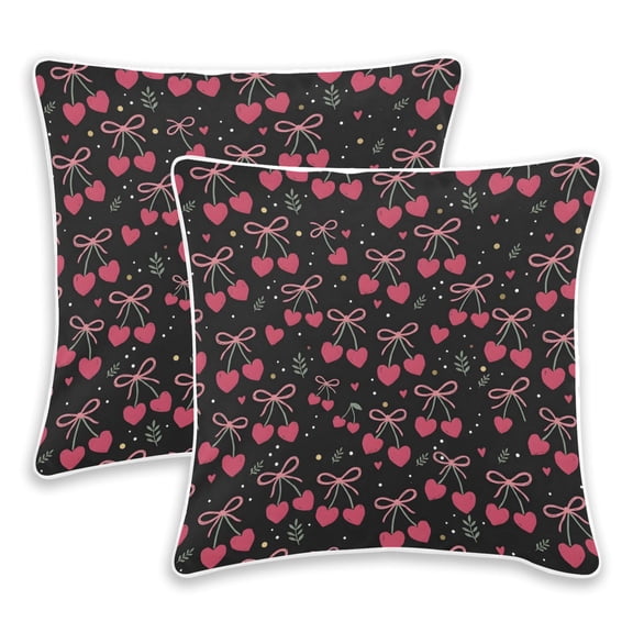 BZSMCE Cherry Throw Pillow Covers Set of 2 Decorative Pillow Cases Covers for Sofa Bed Living Room
