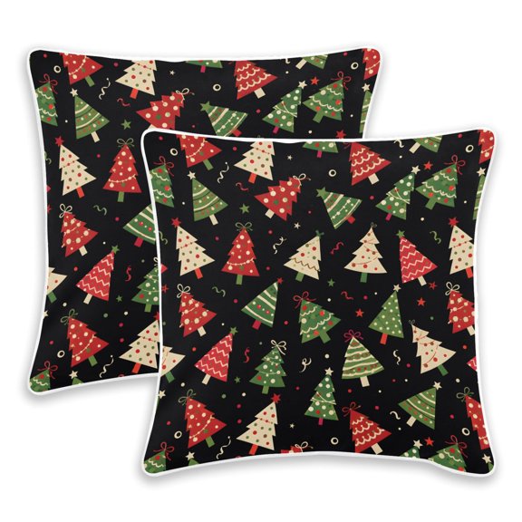 BZSMCE Christmas Tree Pattern Throw Pillow Covers Set of 2 Decorative Pillow Cases Covers for Sofa Bed Living Room