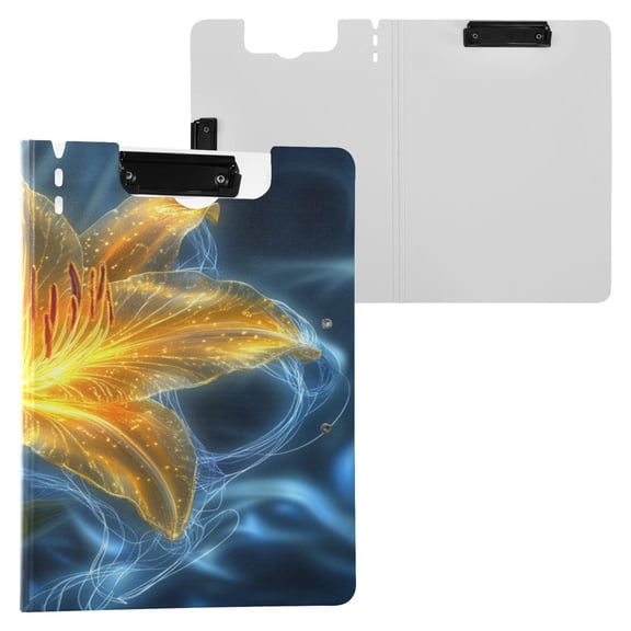 BZSMCE Clipboard Folder A4 Foldable Clipboards With Burning Starflower Printed